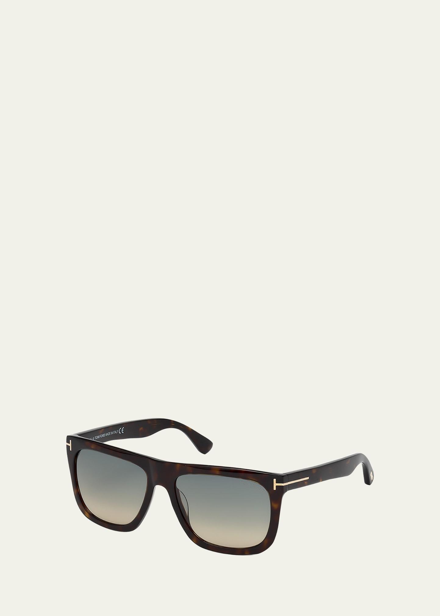 Morgan Thick Square Acetate Sunglasses, Tortoiseshell Product Image