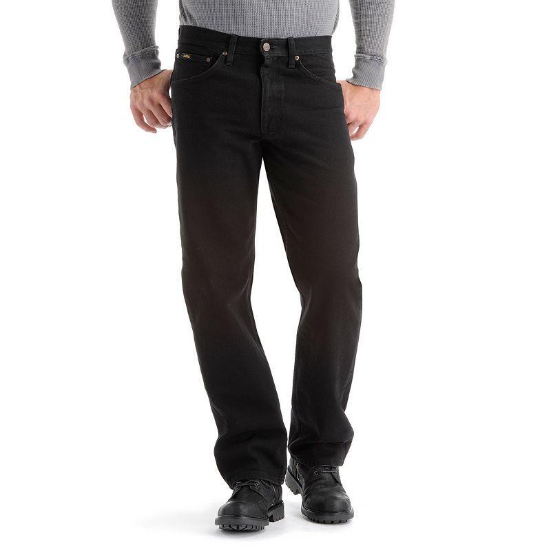 Men's Lee® Regular Fit Straight Leg Jeans, Size: 32X36, Black Product Image