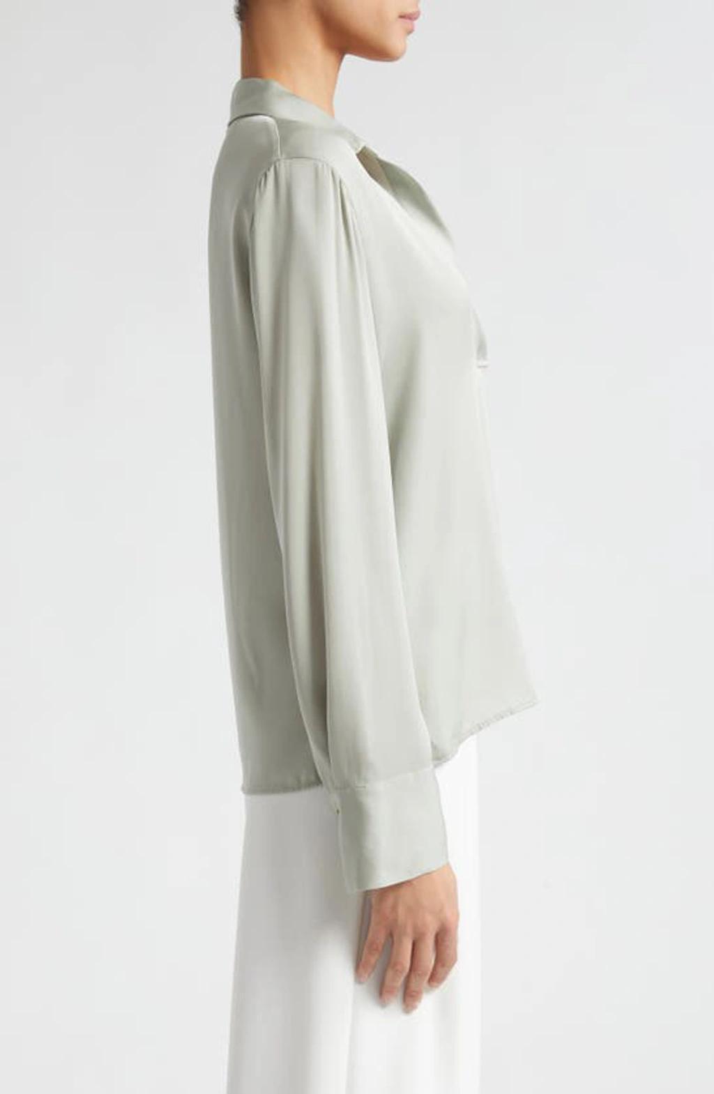 Vince Silk Stretch V Neck Top Product Image