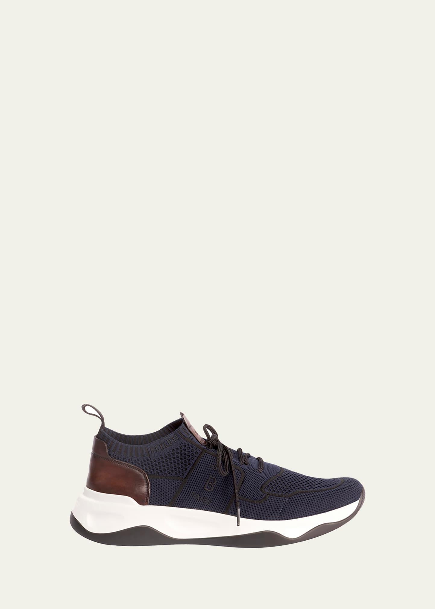 Mens Shadow Knit Sneaker with Leather Details Product Image