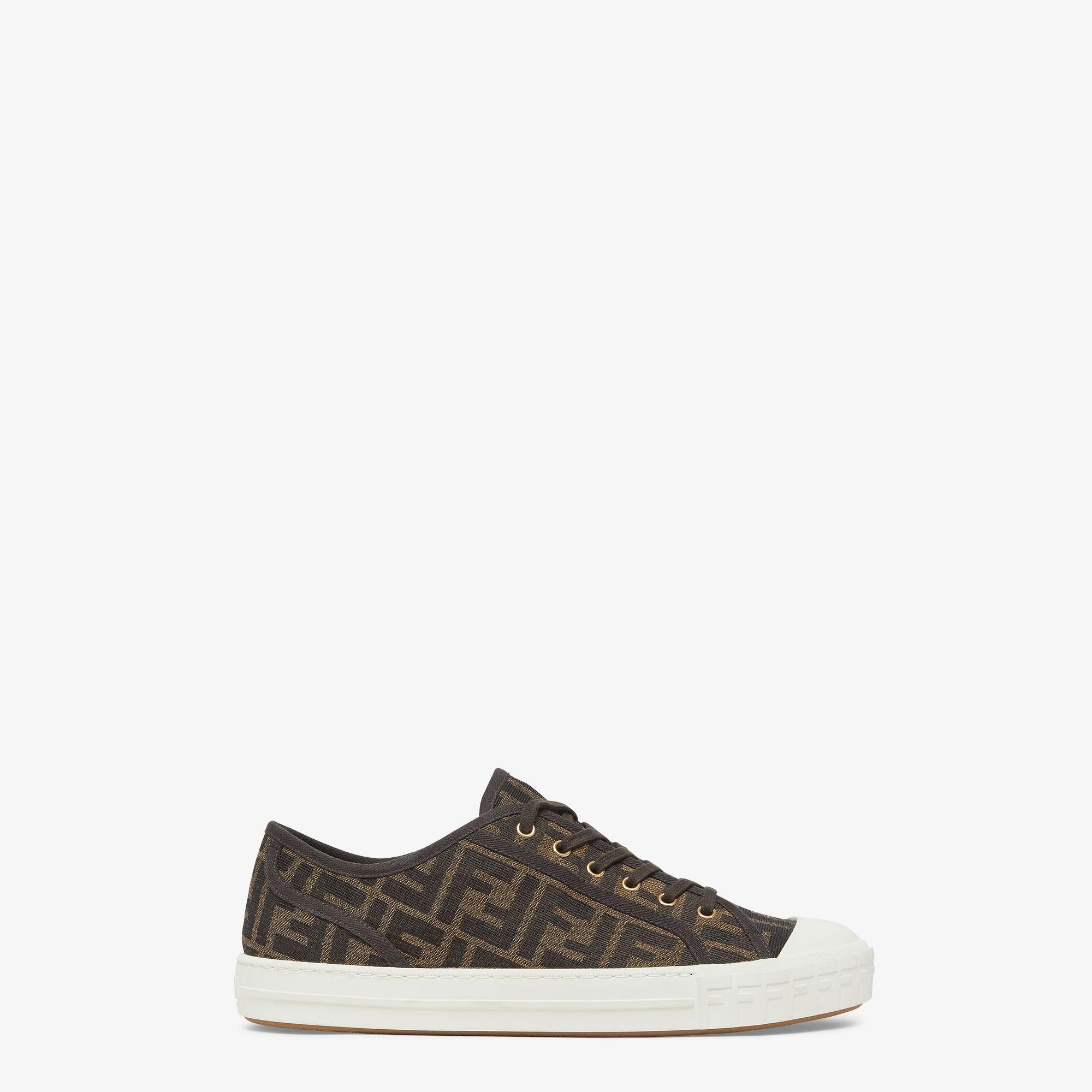Fendi DominoFF jacquard fabric low-tops Product Image