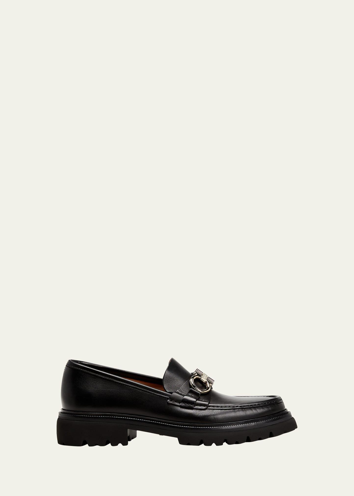 Mens Bleecker Leather Lug-Sole Loafers with Reversible Bit Product Image
