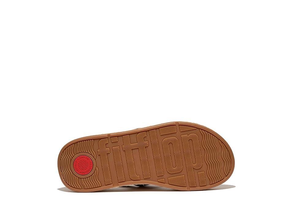 FitFlop F-Mode Espadrille Buckle Leather Flatform Sandals (Light ) Women's Sandals Product Image