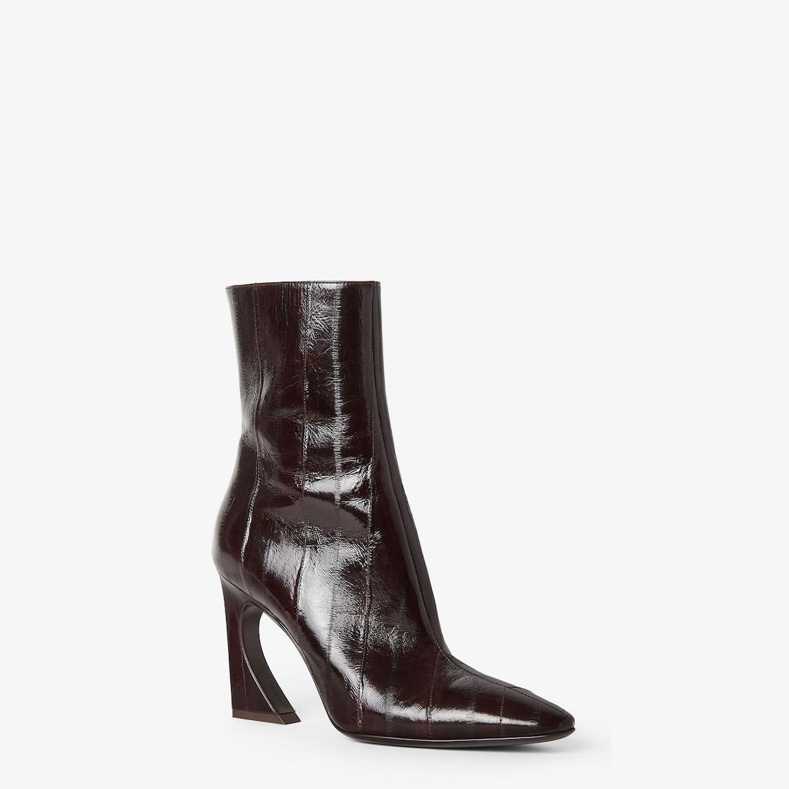 Fendi ArcoBrown hagfish leather ankle boots Product Image