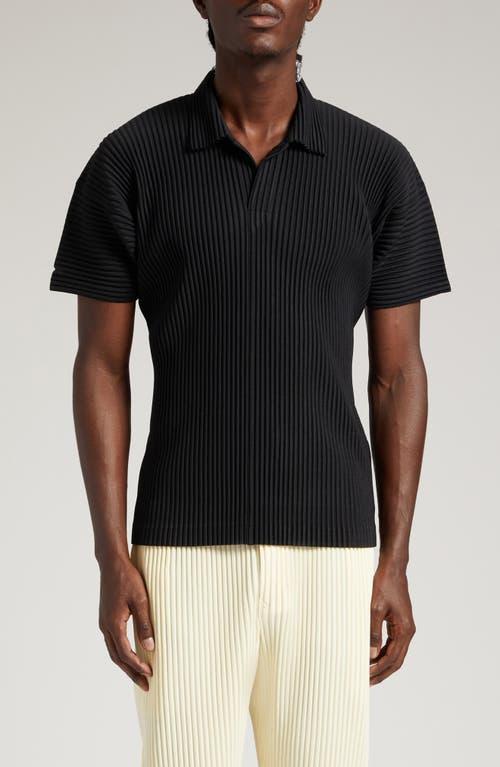 Mens Pleated Polyester Basic Polo Shirt Product Image