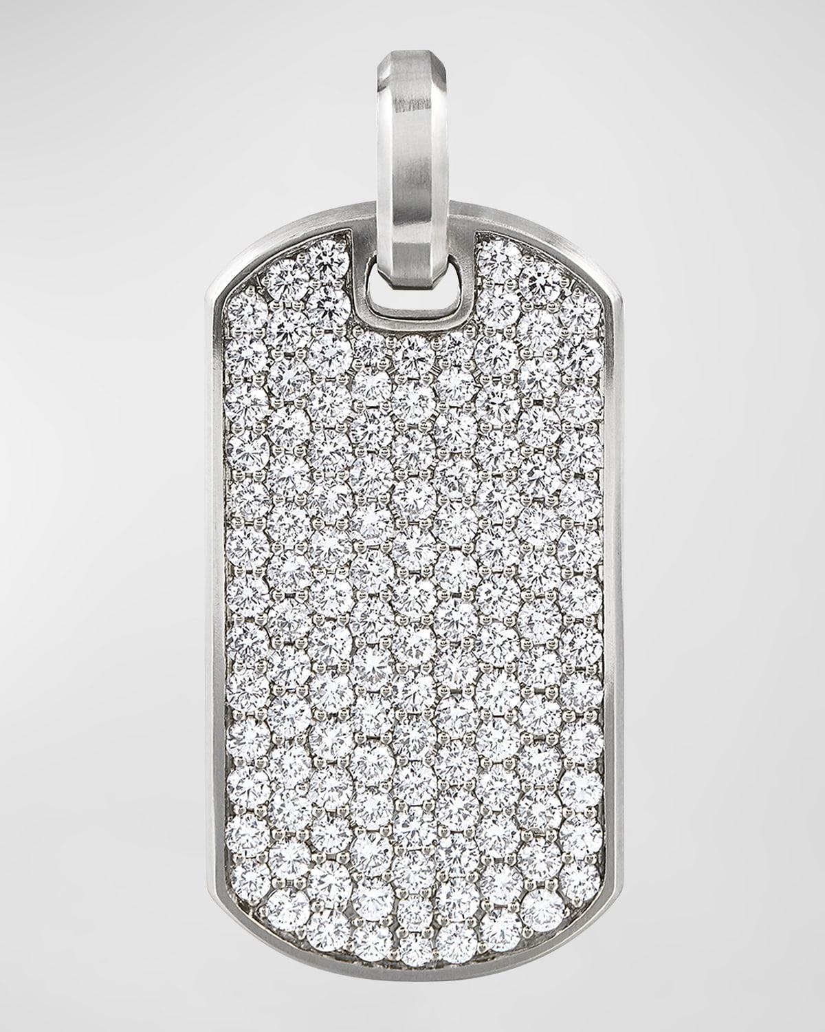 Mens Chevron Tag in Sterling Silver Product Image