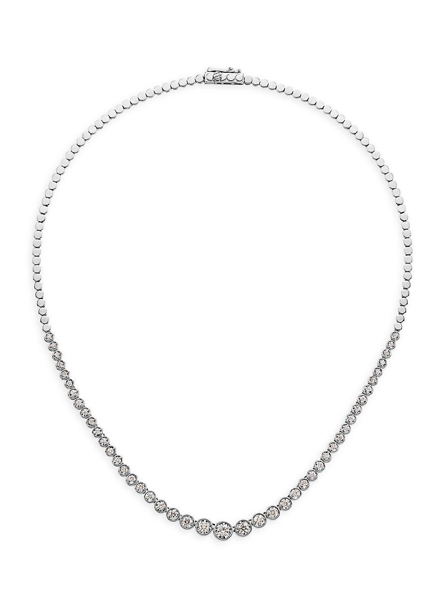 Womens 14K White Gold & 1.50 TCW Diamond Tennis Necklace Product Image