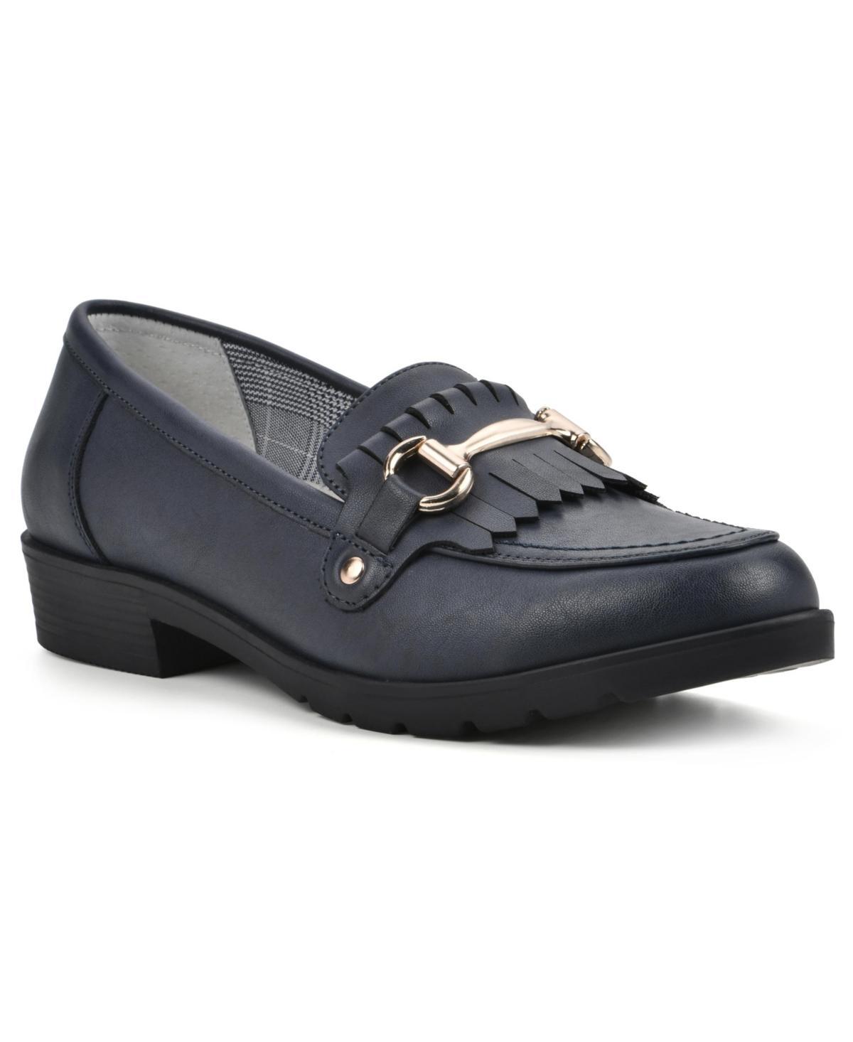 Women's Cliffs by White Mountain Galeena Women's Loafers, Size: 7.5, Black Smo Product Image