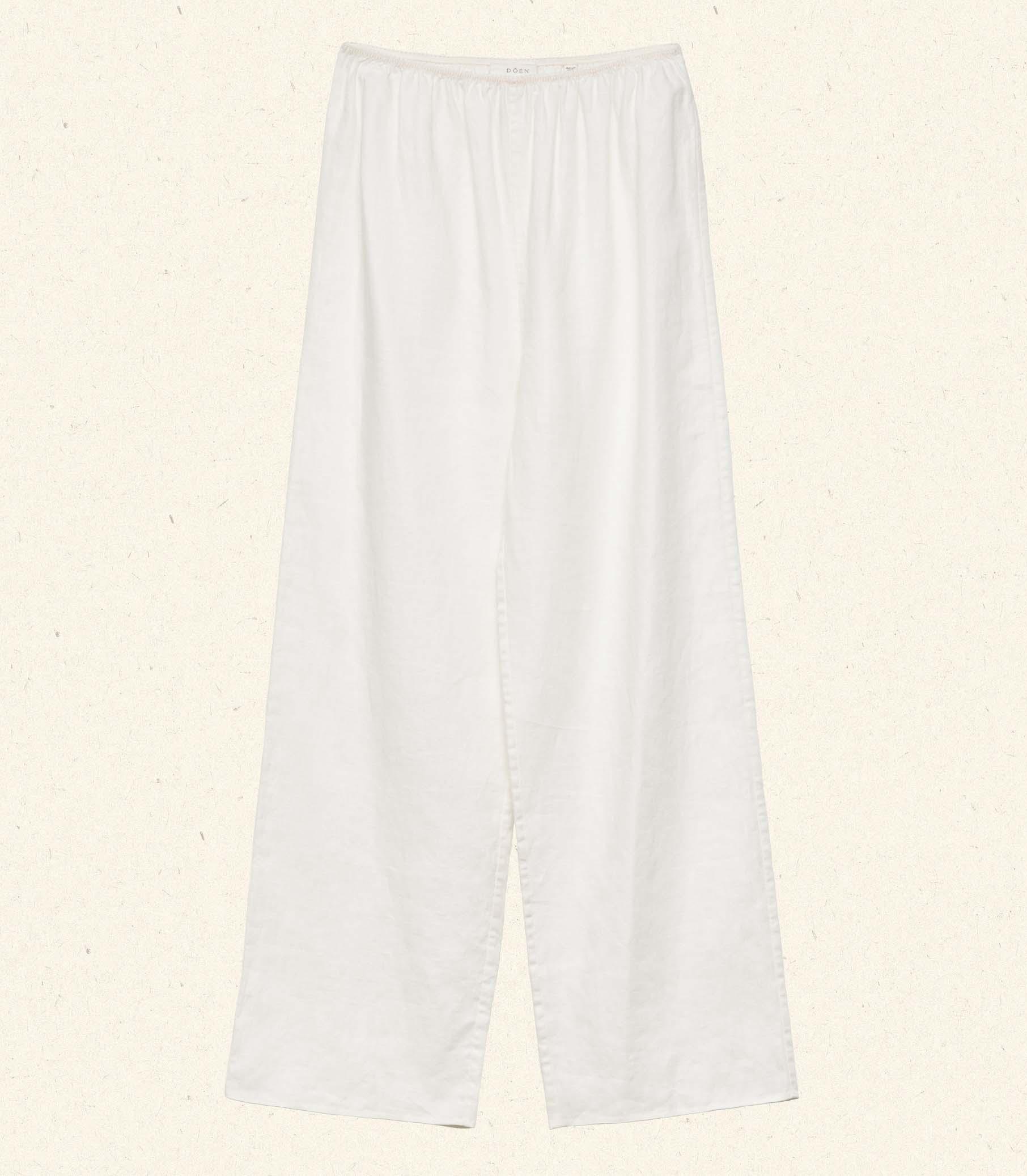LAVON LINEN PANT -- SALT Product Image