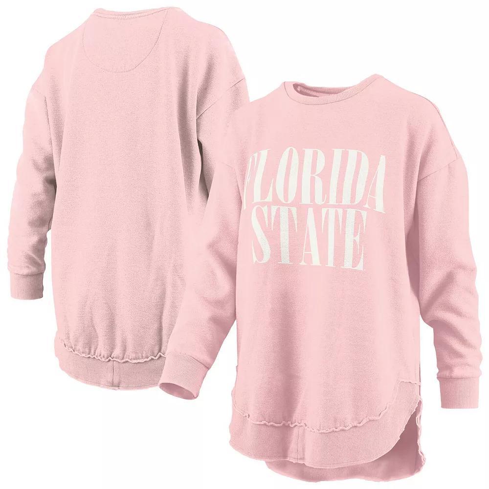 Women's Pressbox Pink Florida State Seminoles Poncho Fleece Pullover Sweatshirt, Size: 2XL Product Image