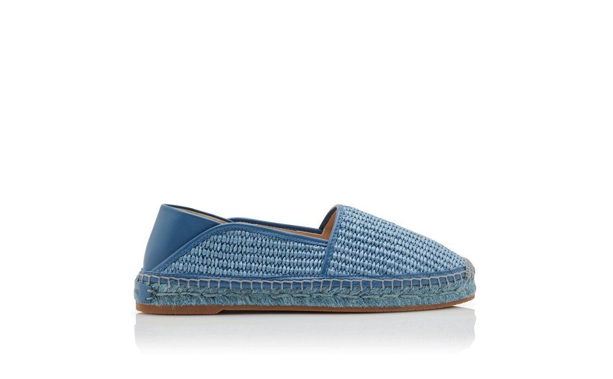 ESPADRA Light Blue Raffia Espadrilles Product Image