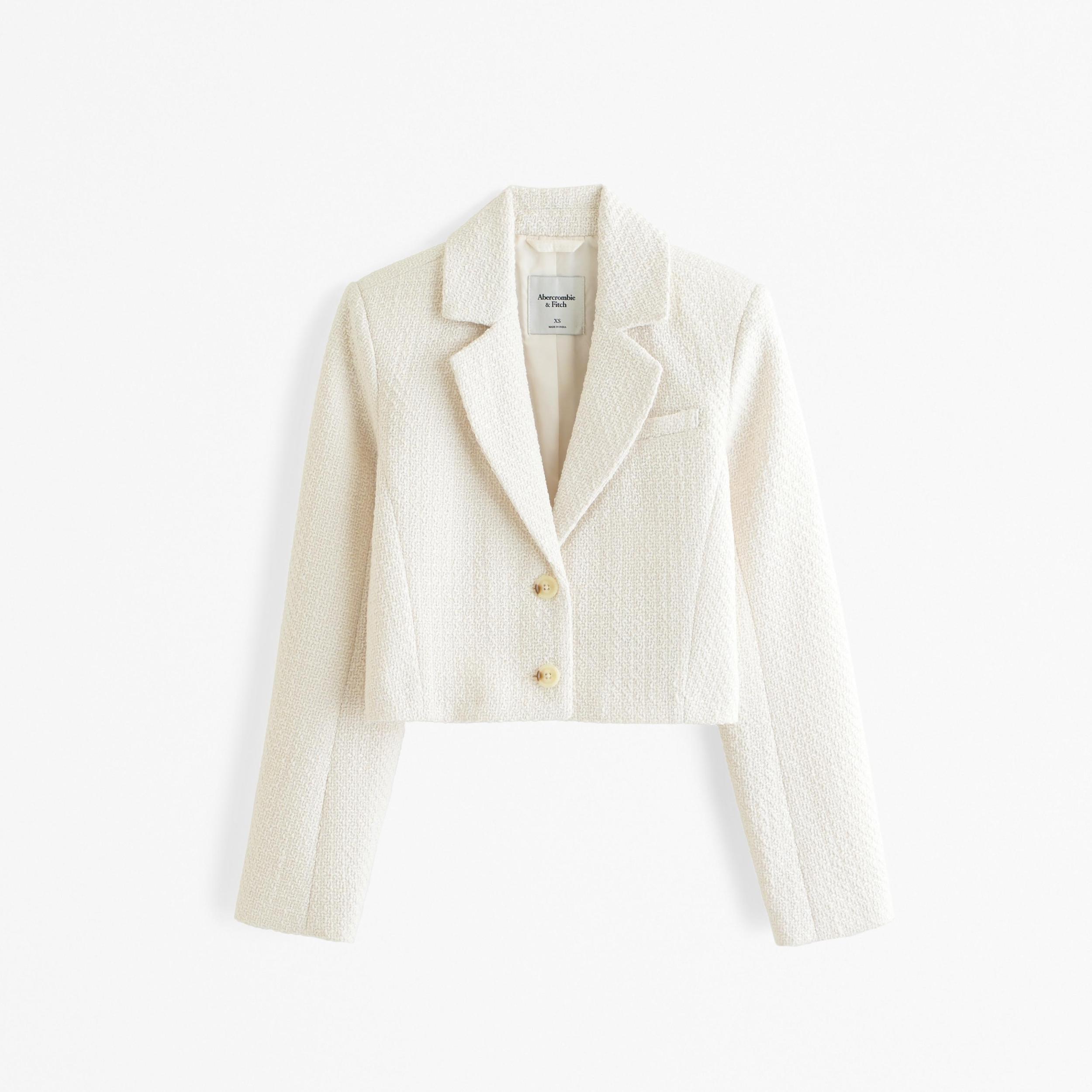 Cropped Tweed Blazer Product Image