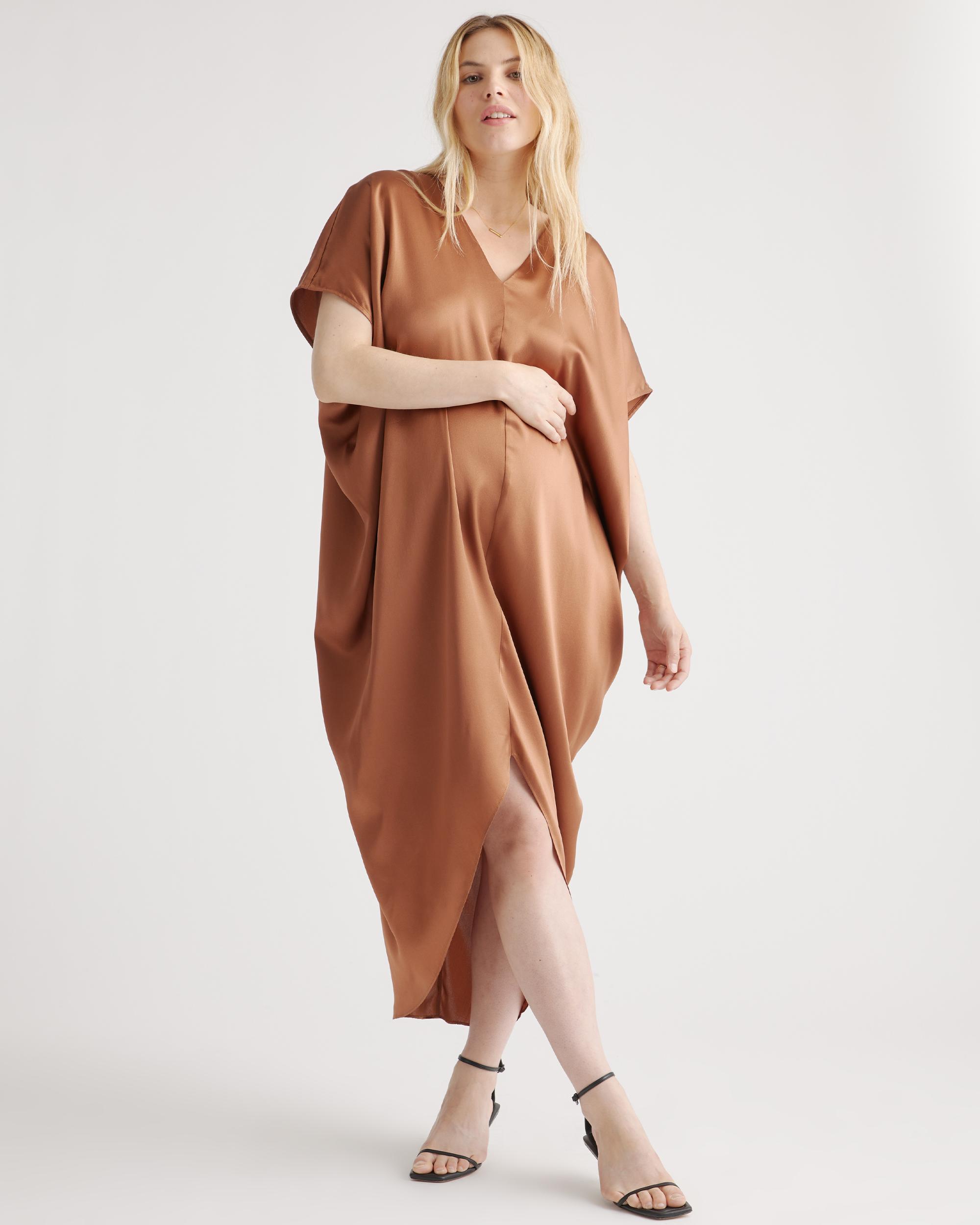Quince | Women's Maternity Dress Silk Product Image