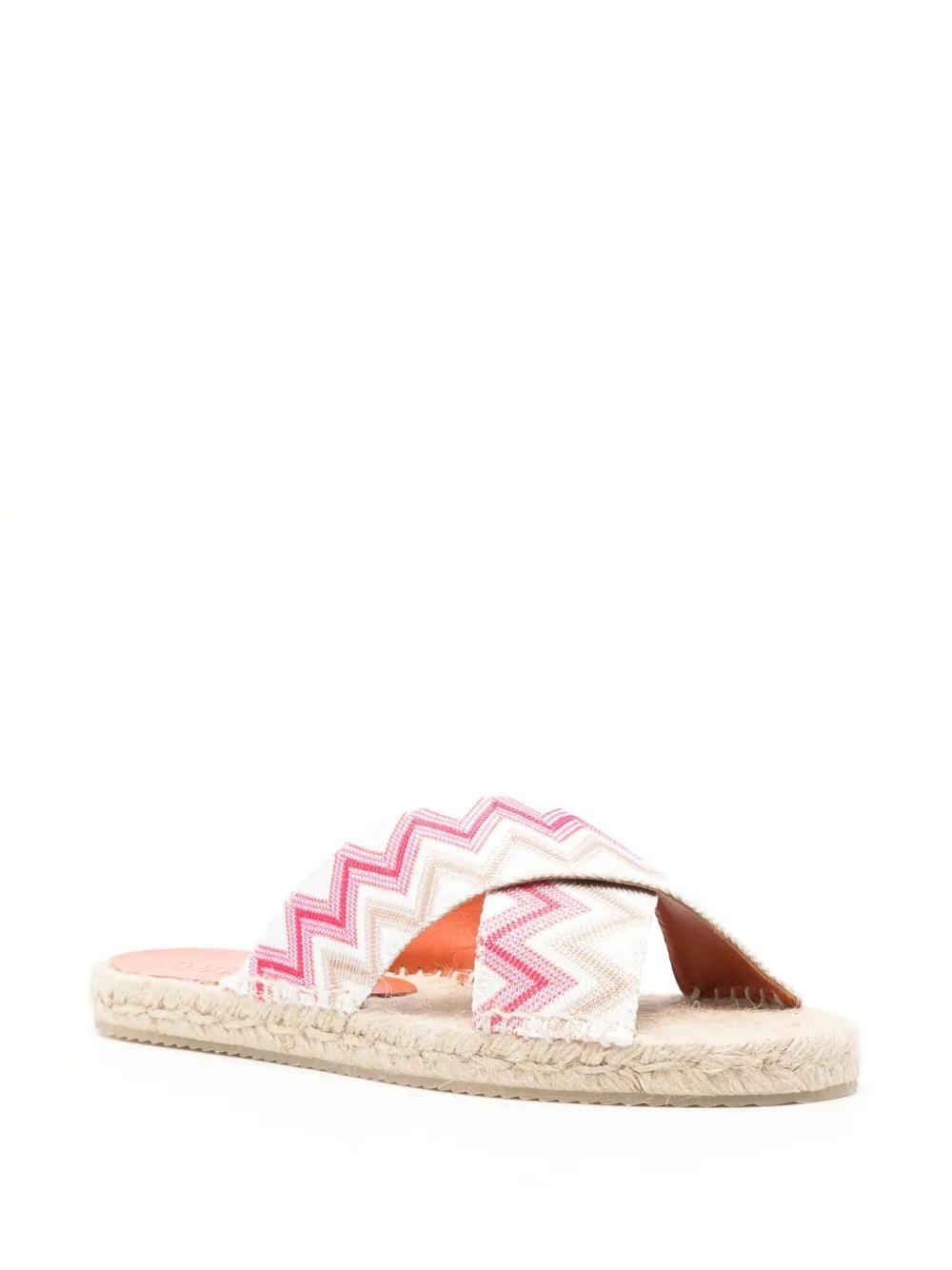 MISSONI Zigzag Open Espadrilles In Pink Product Image