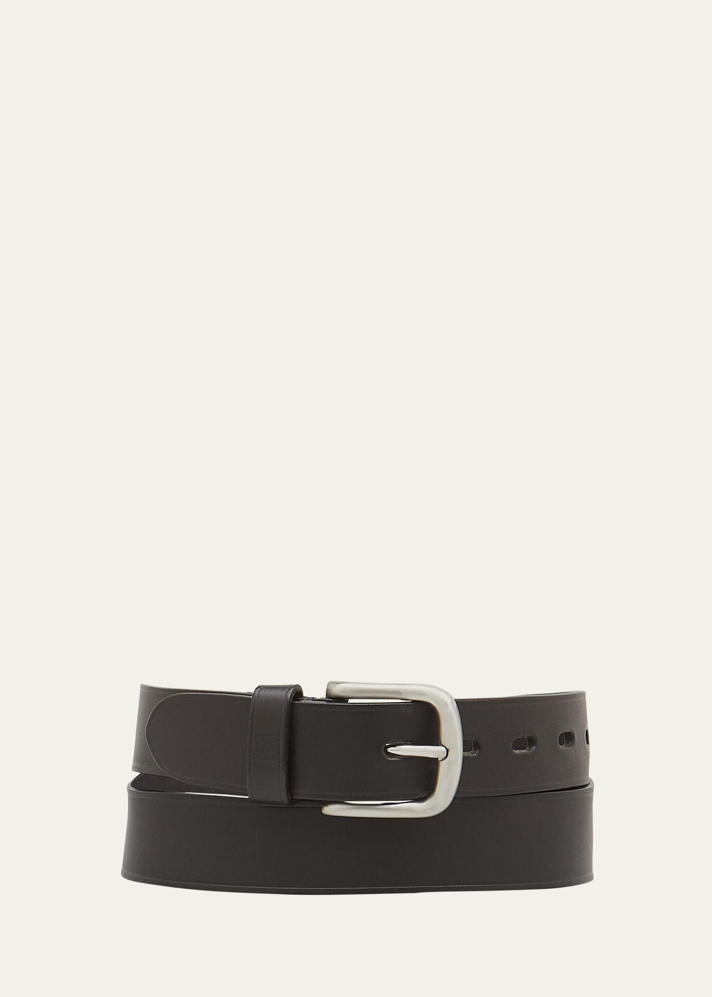 Men's Classic Cowhide Leather Belt Product Image