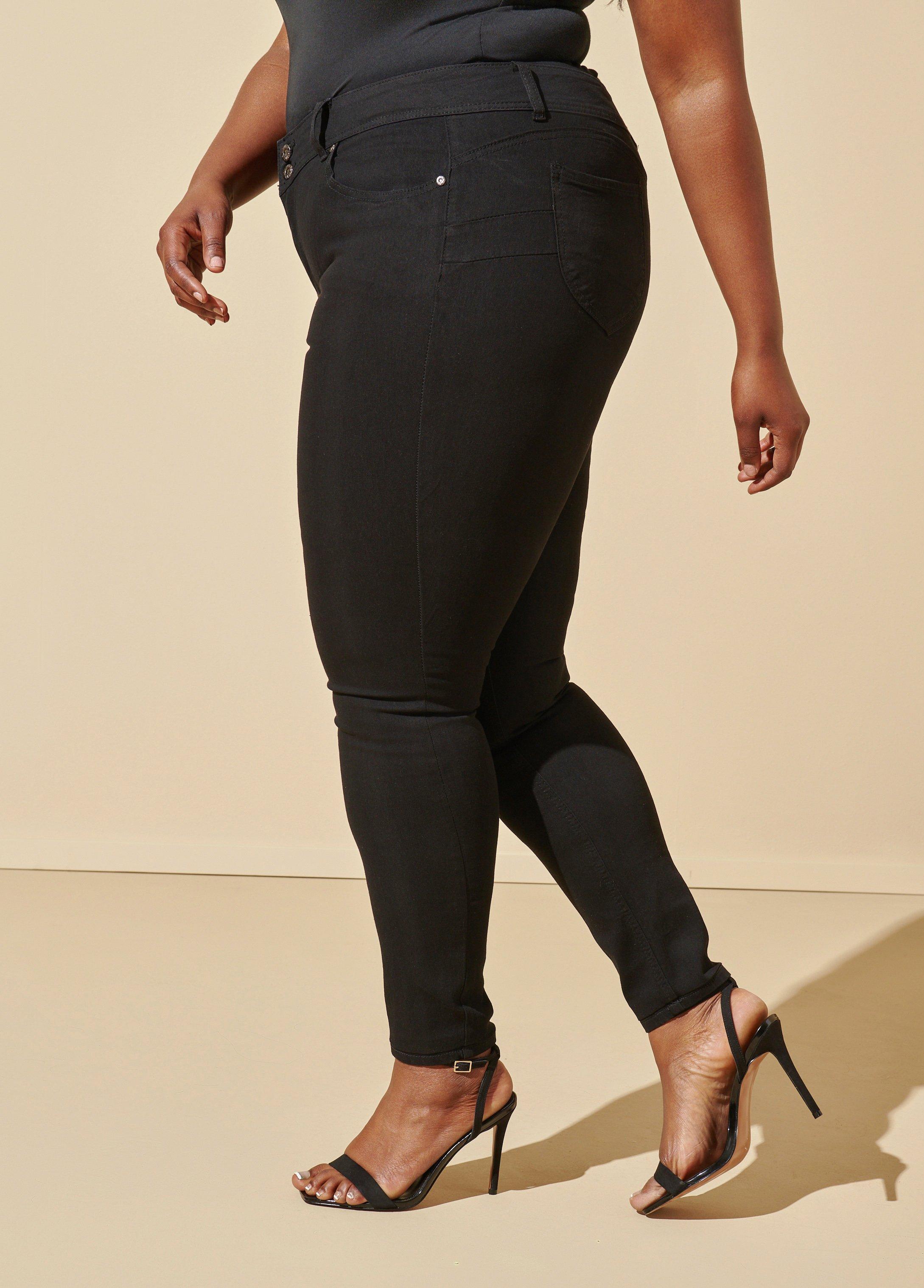 Plus Size Fearless Black Skinny Jeans Ashley Stewart Product Image