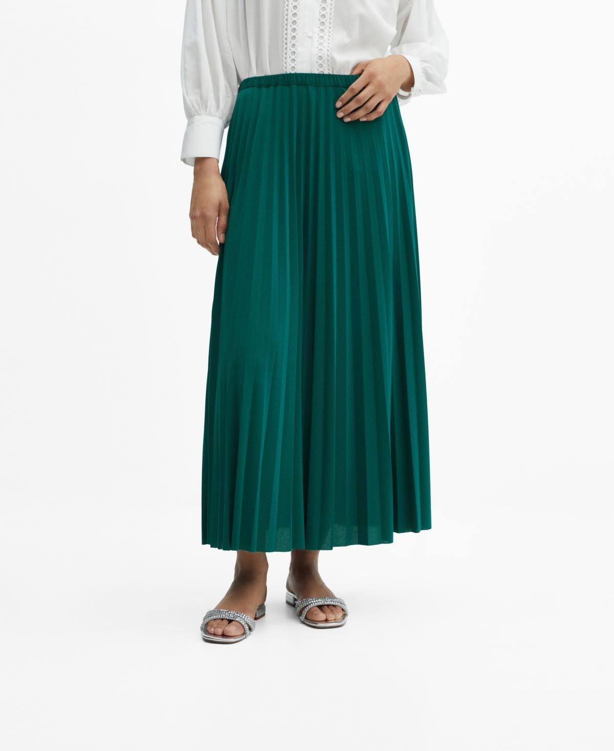 Mango Womens Pleated Long Skirt Product Image