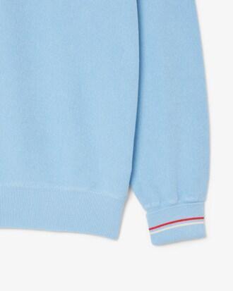 Lightweight Striped Cotton Crepe Sweater Product Image