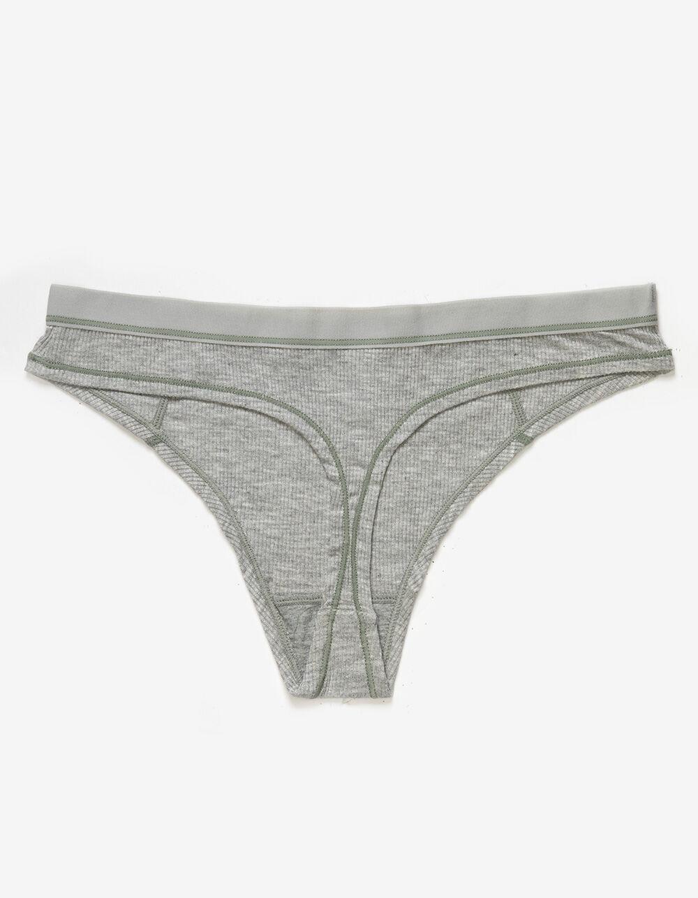FULL TILT Contrast Stitch Thong - HEATHER GRAY Product Image