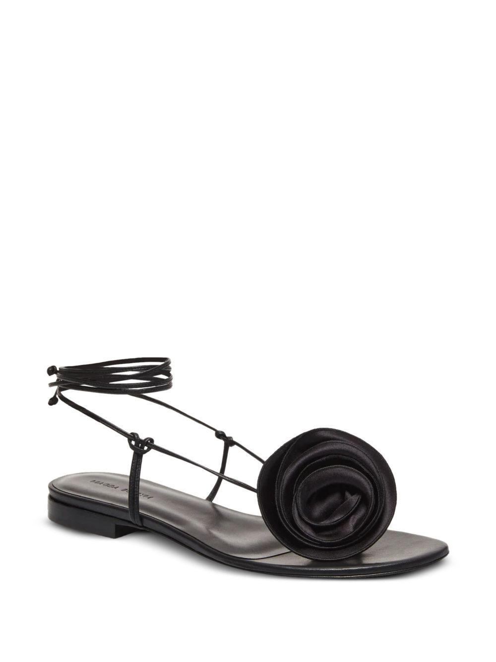 floral-appliqué sandals  Product Image