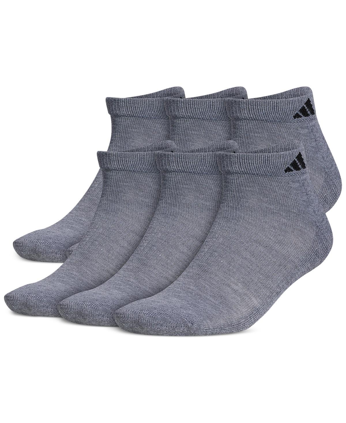 Big & Tall adidas 6-pack Athletic Cushioned Low Cut Socks, Men's, Size: 12-15, White Product Image