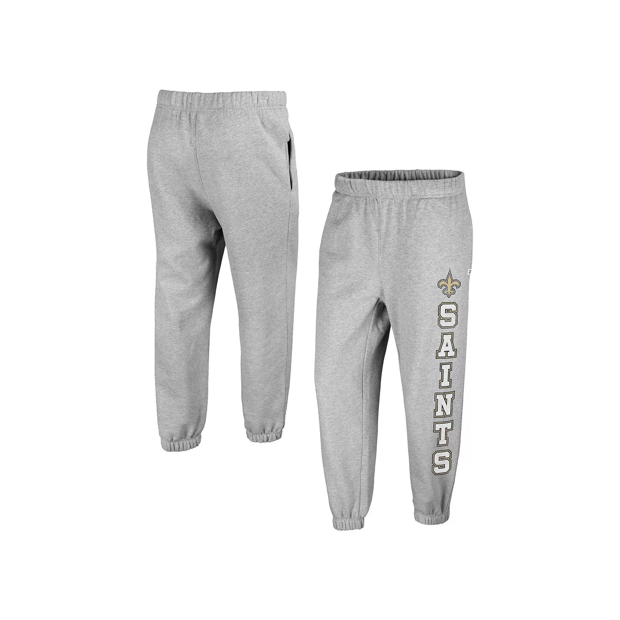 Women's '47 Gray New Orleans Saints Double Pro Harper Jogger Sweatpants, Size: Small, Grey Product Image