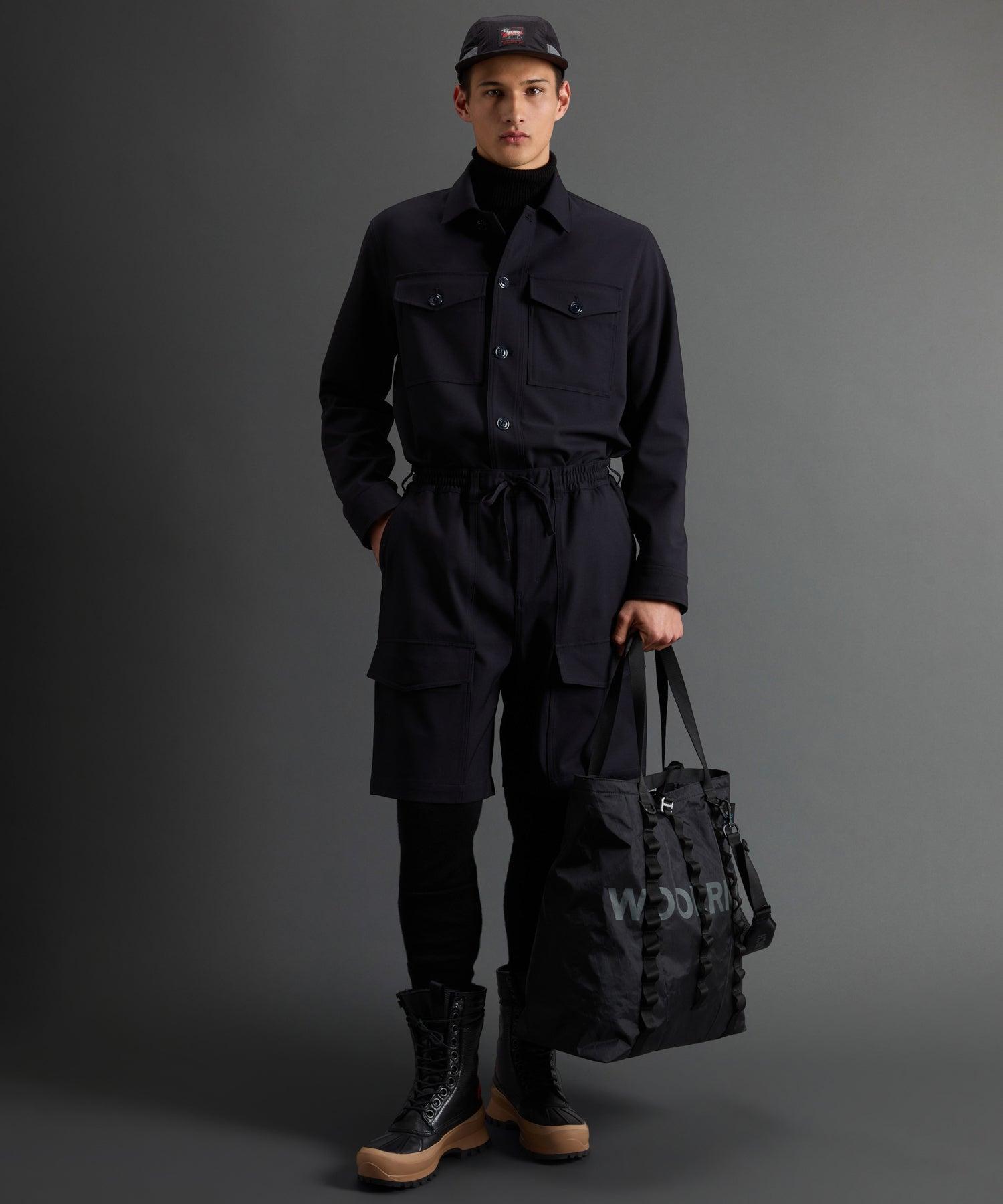 Todd Snyder X Woolrich Twill Camp Shirt in Navy Product Image