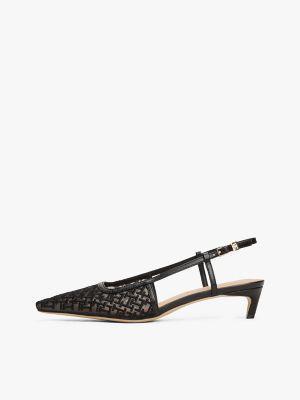 Embroidered Monogram Heeled Slingback Product Image