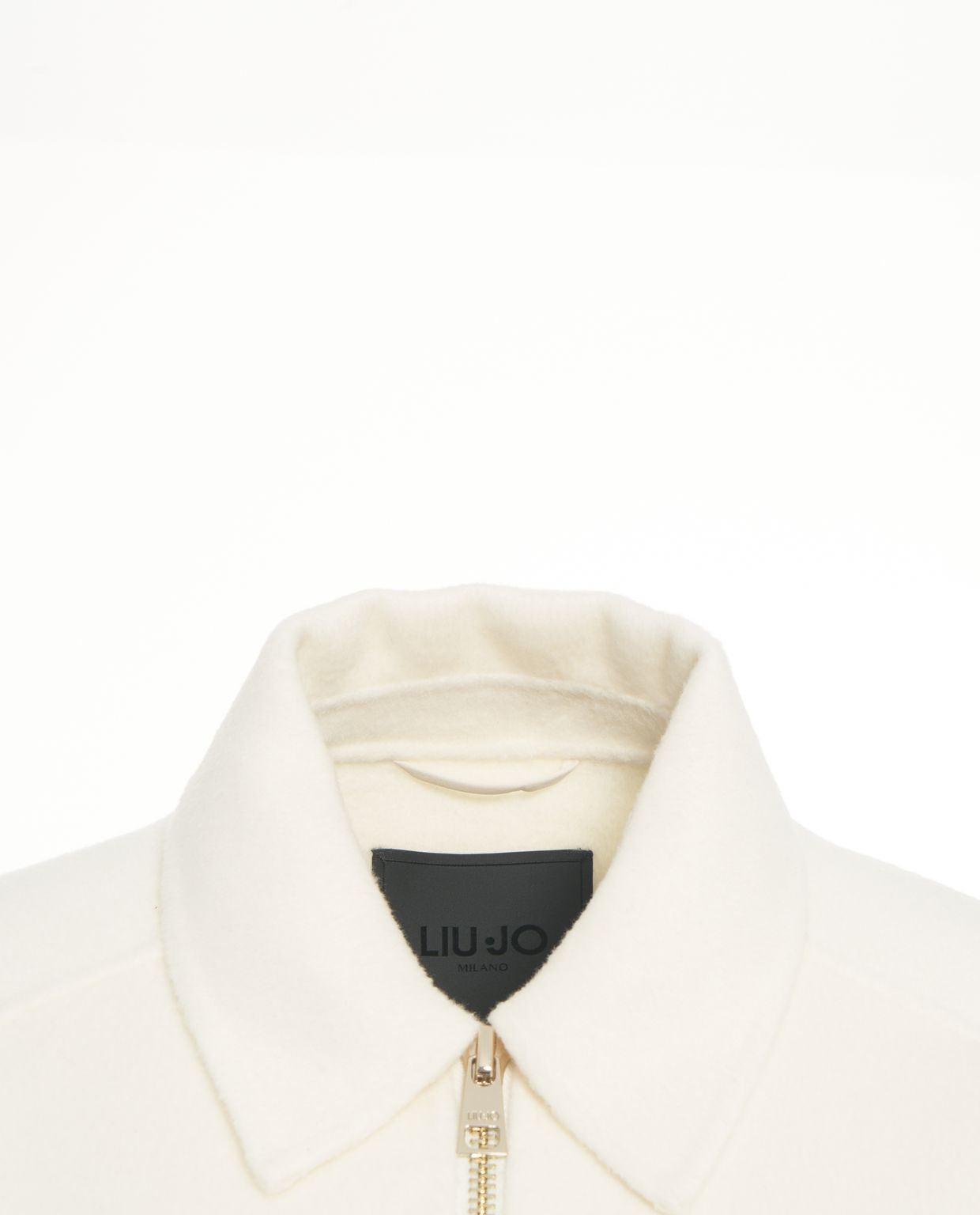 Wool-blend jacket with fringes Product Image