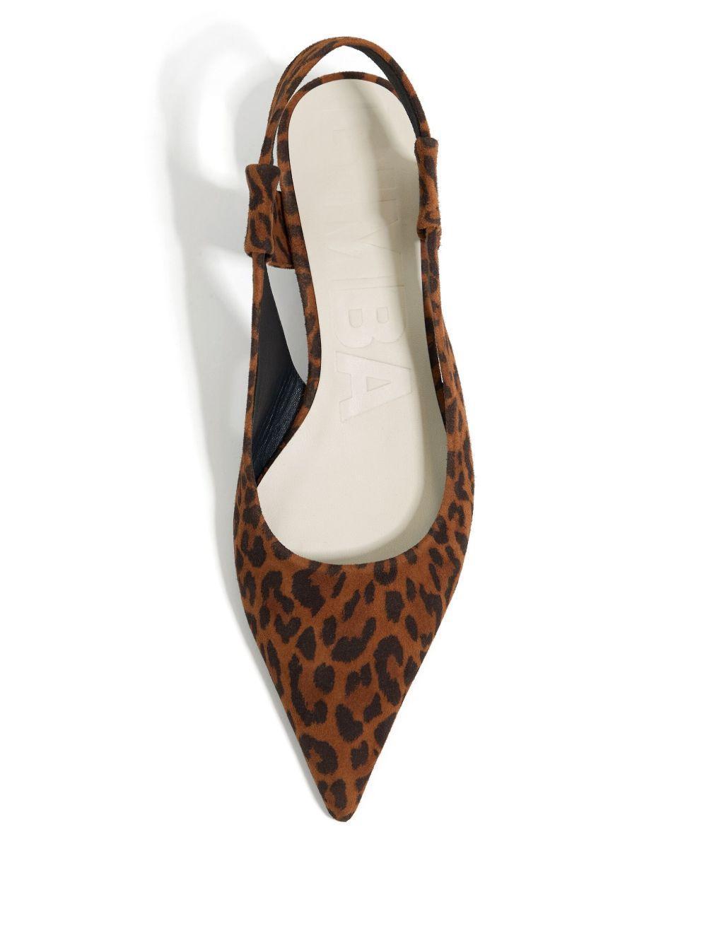 40mm leopard-print slingback pumps Product Image