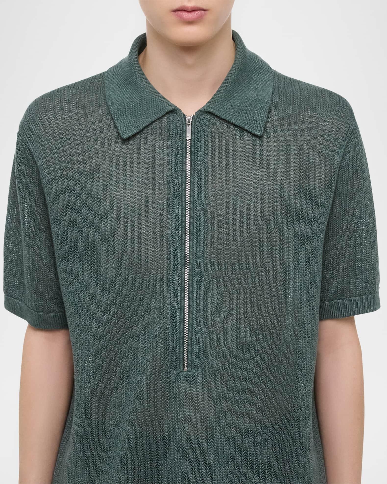 Men's Half-Zip Fine-Gauge Polo Shirt Product Image