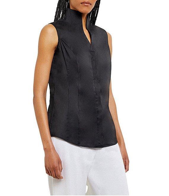 MISOOK Stretch High V-Neck Sleeveless Blouse Product Image