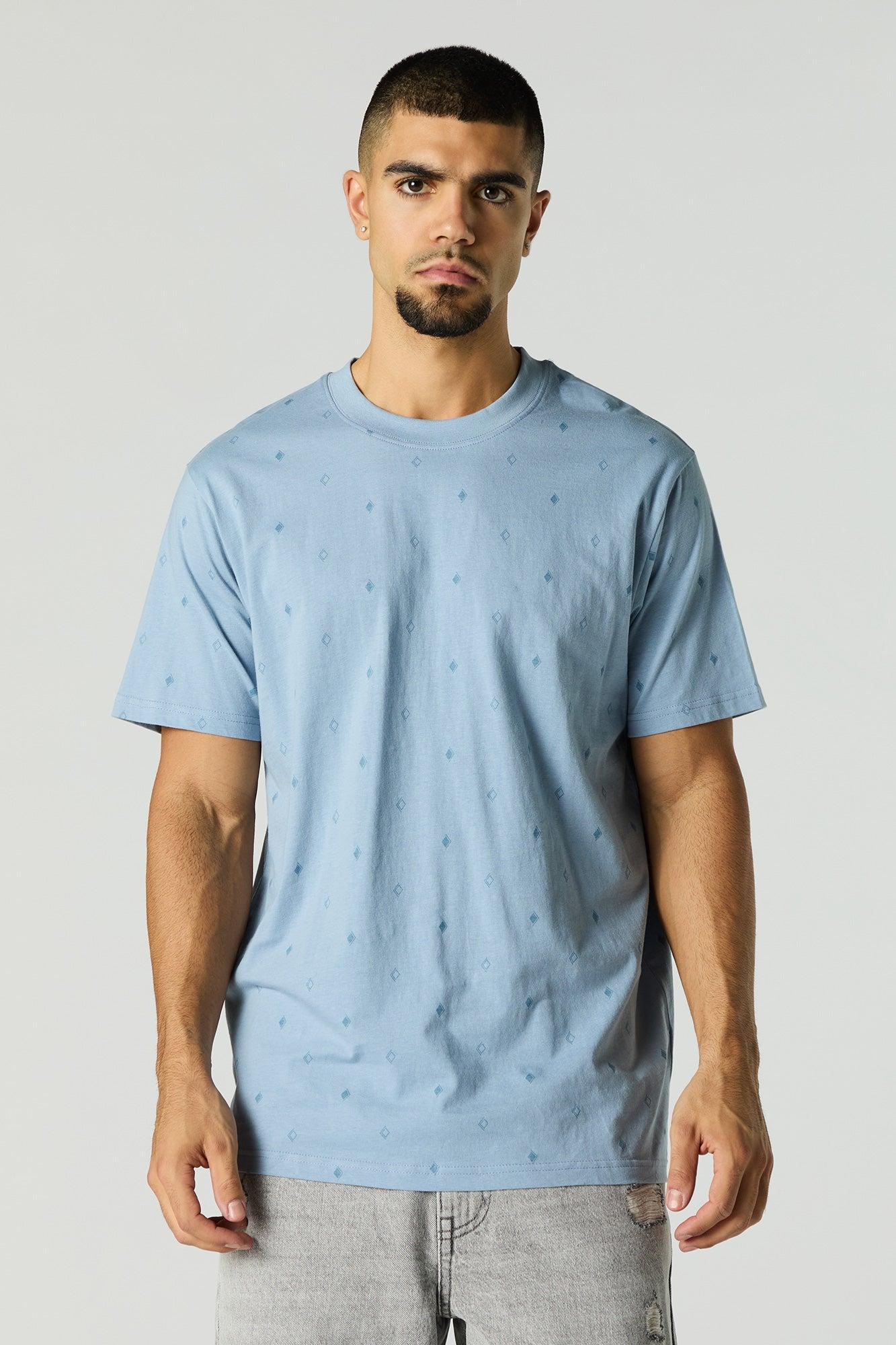Ditsy Print Crewneck T-Shirt Male Product Image