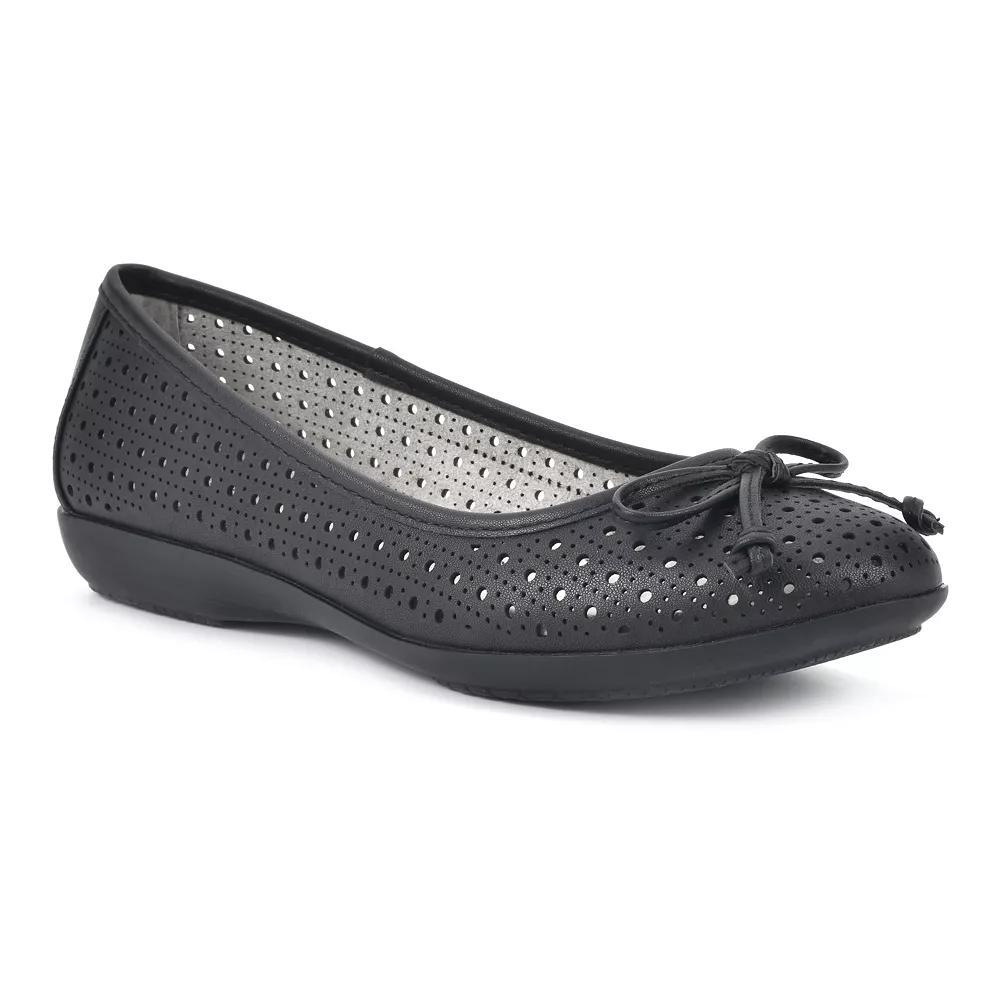 Cliffs by White Mountain Cheryl Women's Flats, Size: 7.5, Black Burnished Smo Product Image