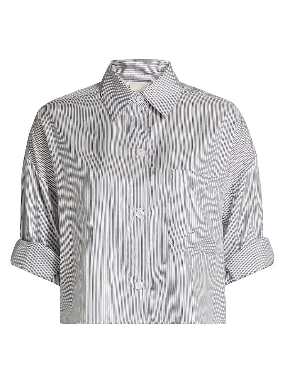 Womens Next Striped Metallic Silk Shirt Product Image