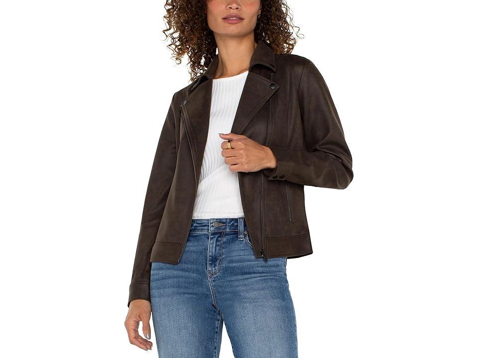 Liverpool Los Angeles Faux Leather Moto Jacket Product Image