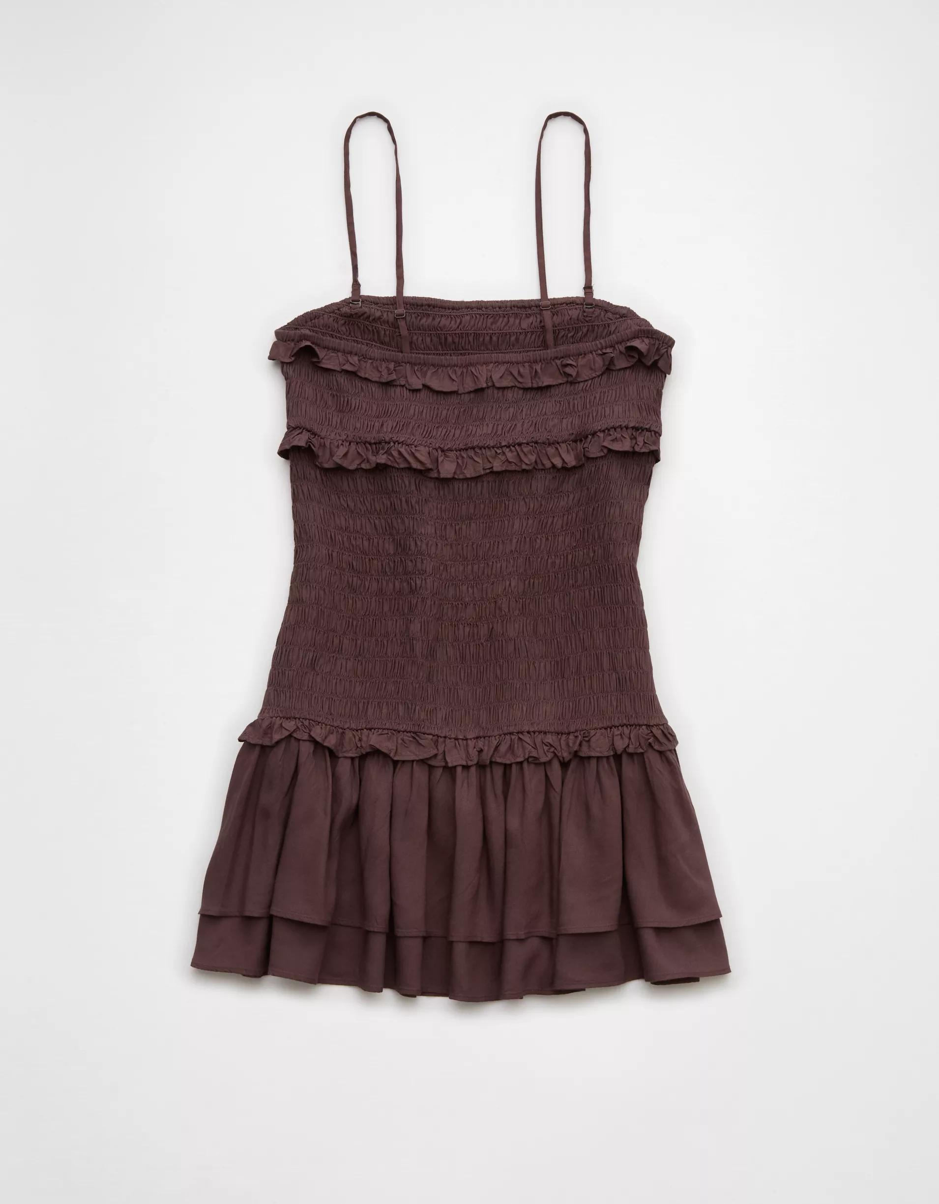 AE Smocked Ruffle Mini Dress Product Image