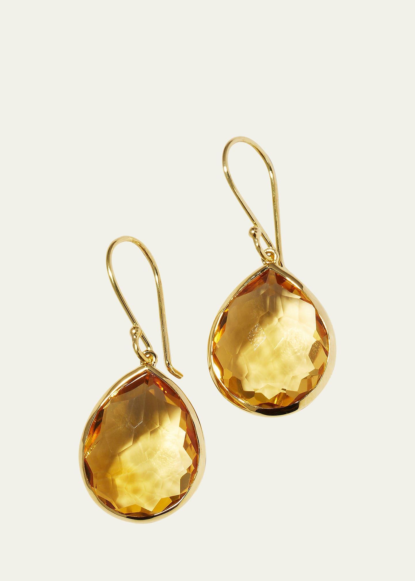Womens Rock Candy 18K Green Gold & Amethyst Medium Teardrop Earrings Product Image