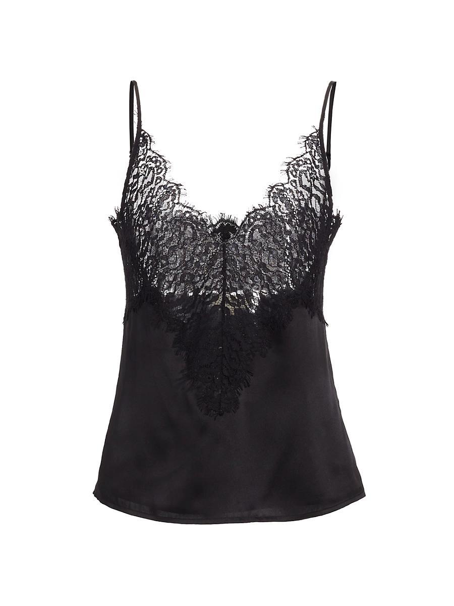 Womens Priya Silk & Lace Tank Product Image