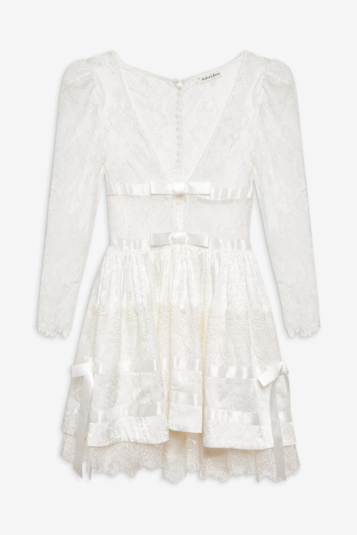 Annabelle Lace Mini Dress — Ivory Product Image