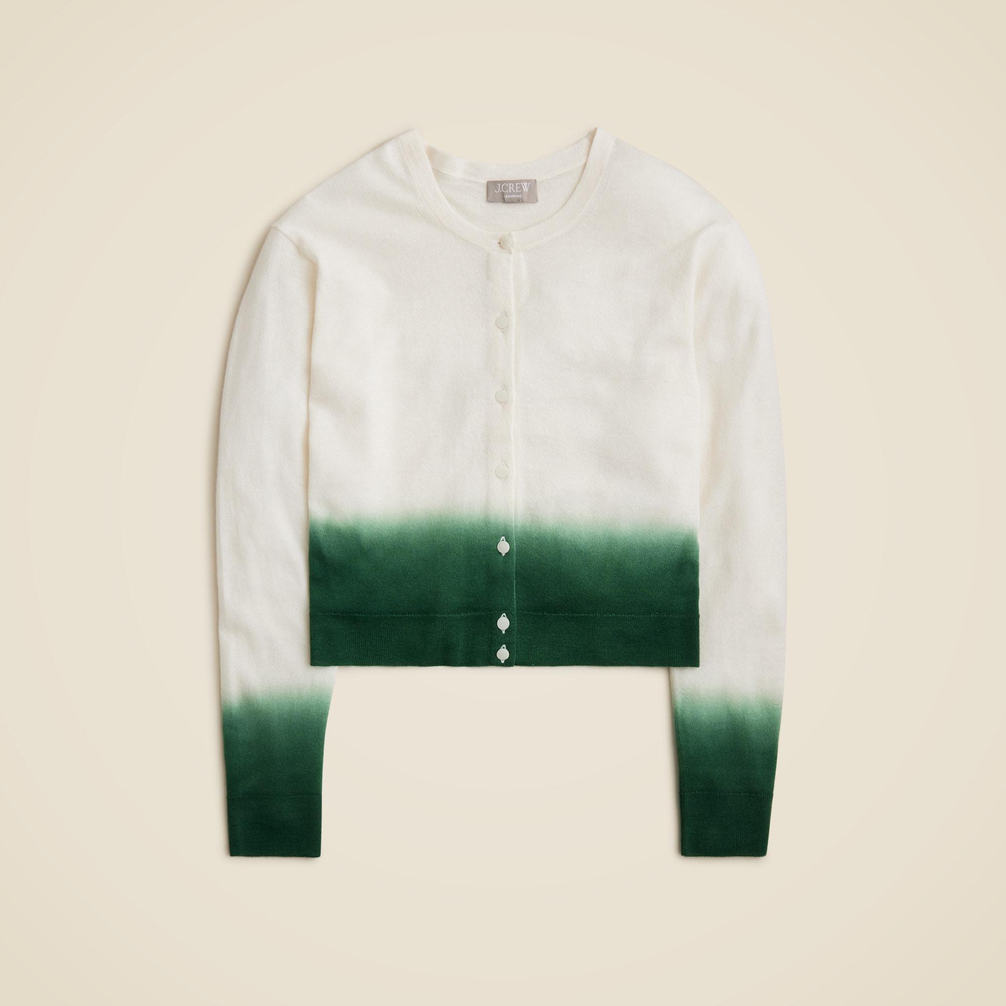 Featherweight cashmere dip-dyed cardigan Product Image