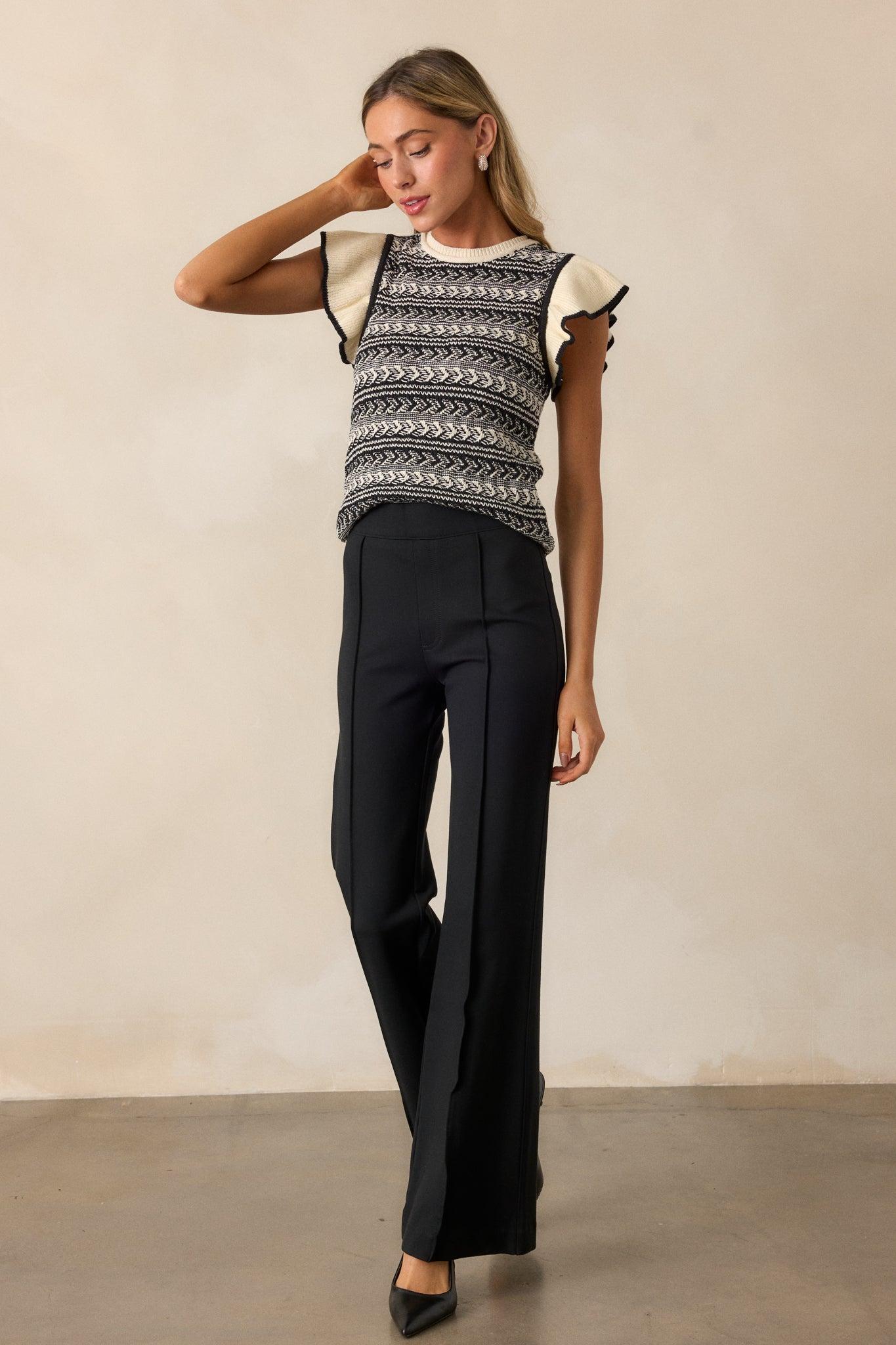 The Perfect Black Hi-Rise Flare Pants Female Product Image