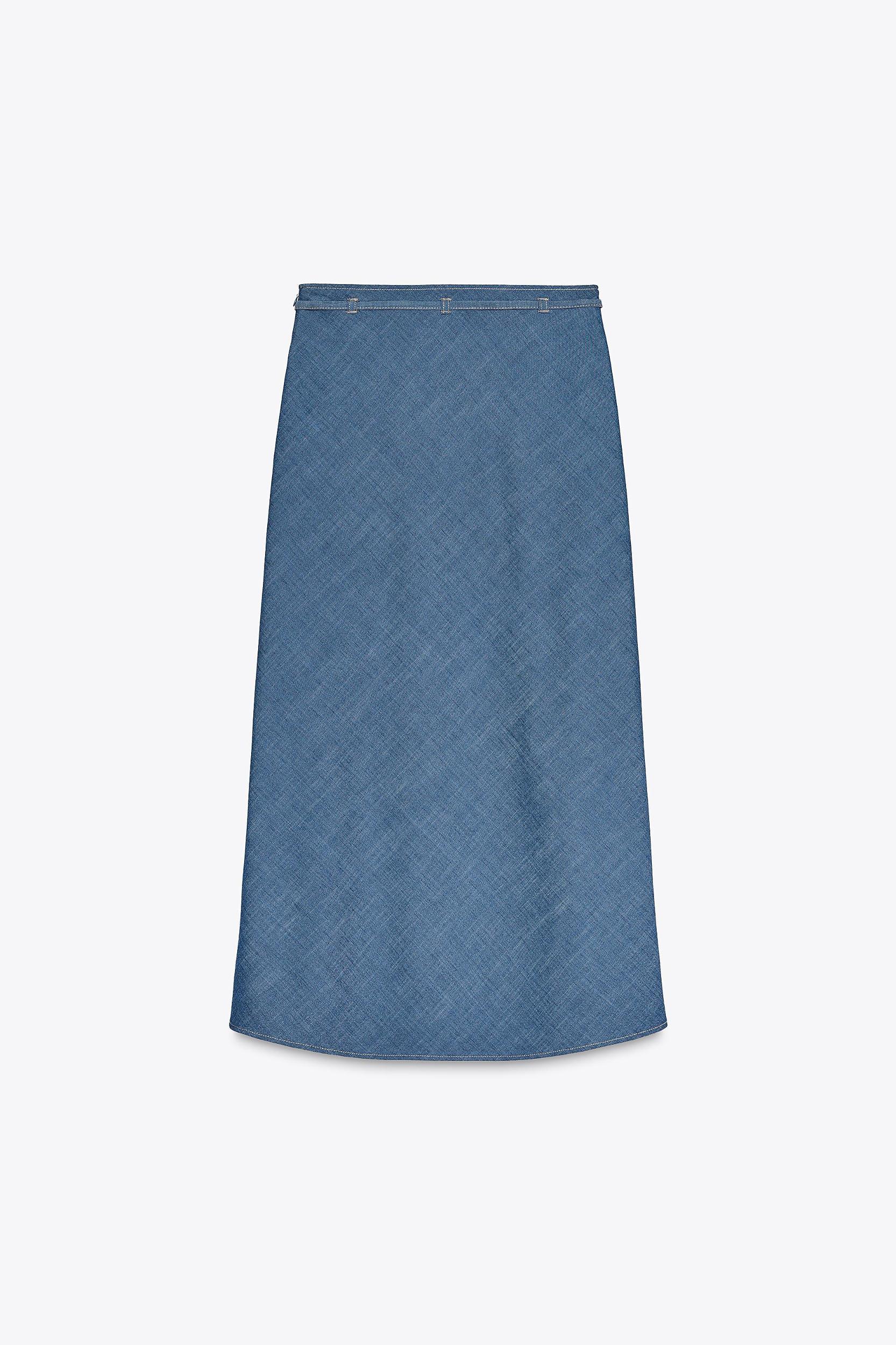 LONG SKIRT WITH THIN BELT Product Image
