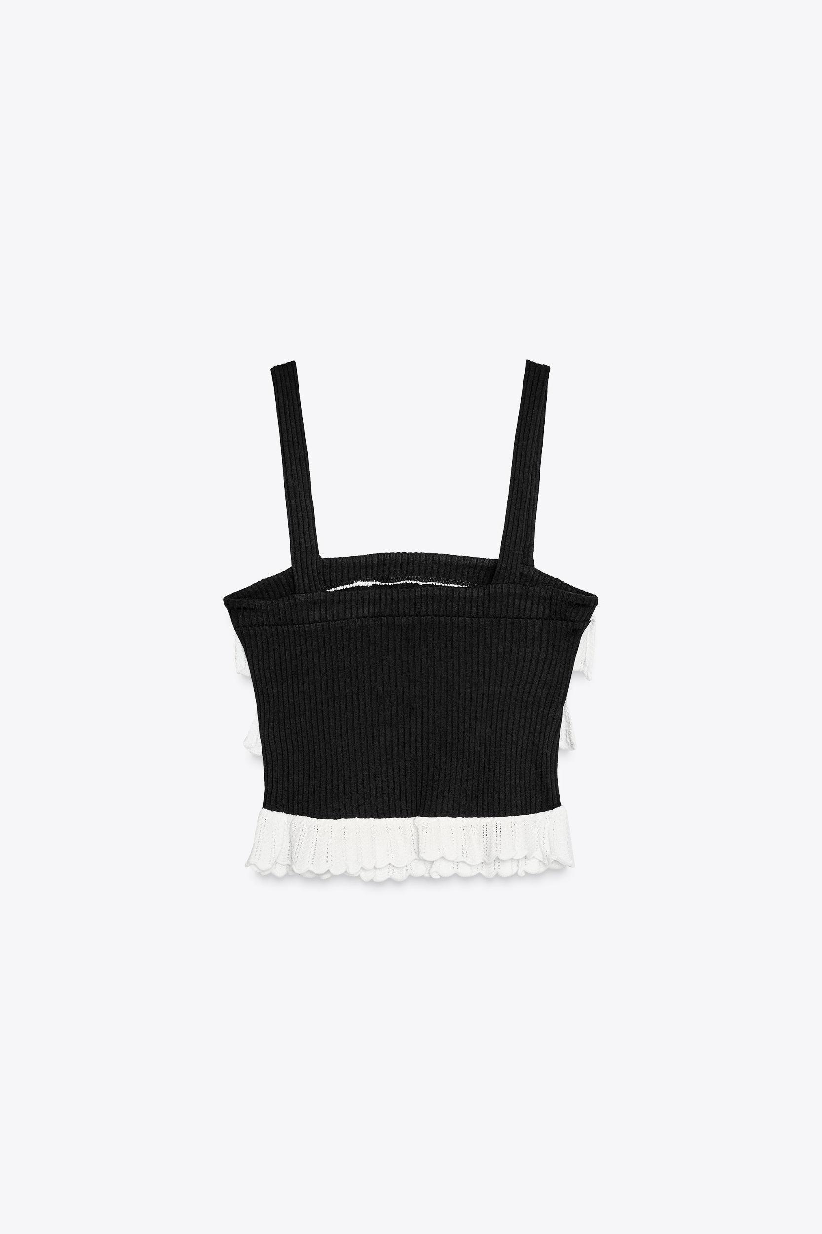 RUFFLED KNIT TOP Product Image