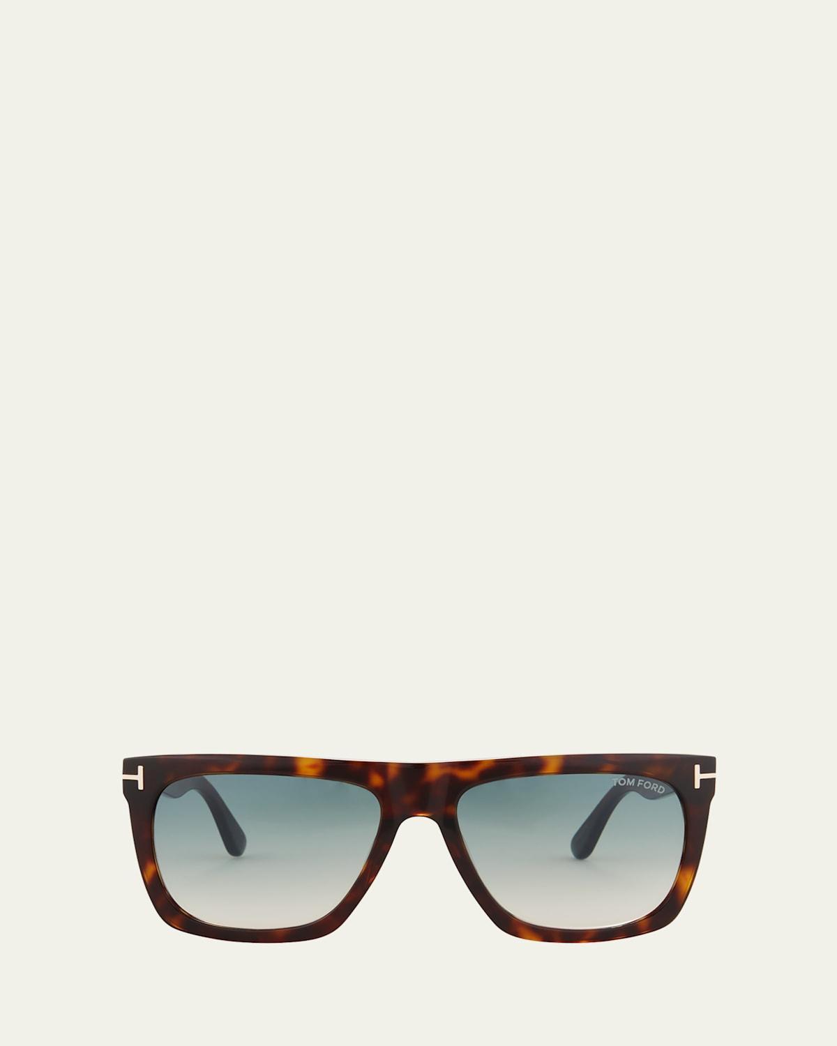 Morgan Thick Square Acetate Sunglasses, Tortoiseshell Product Image