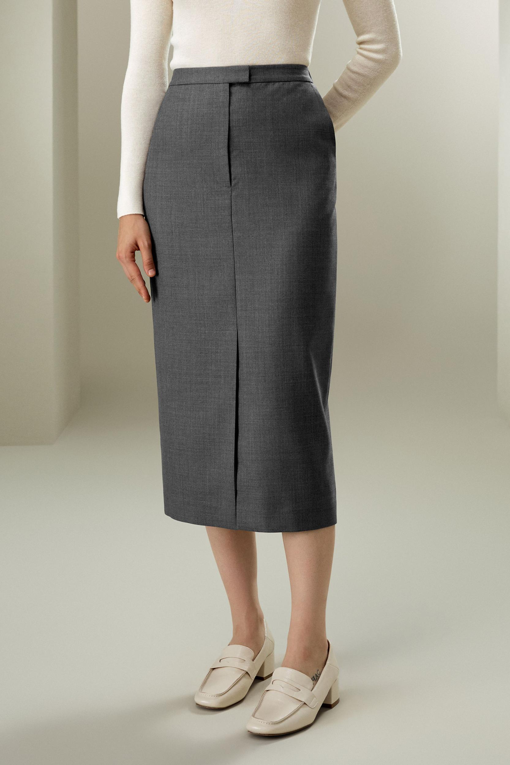 Modern Beauty Silk Wool Pencil Skirt Product Image