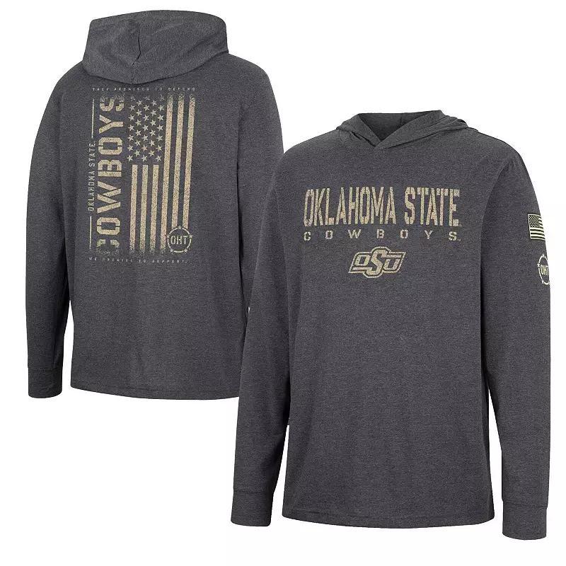 Men's Colosseum Heather Black Florida Gators Team OHT Military Appreciation Long Sleeve Hoodie T-Shirt, Size: Large, Charco Product Image
