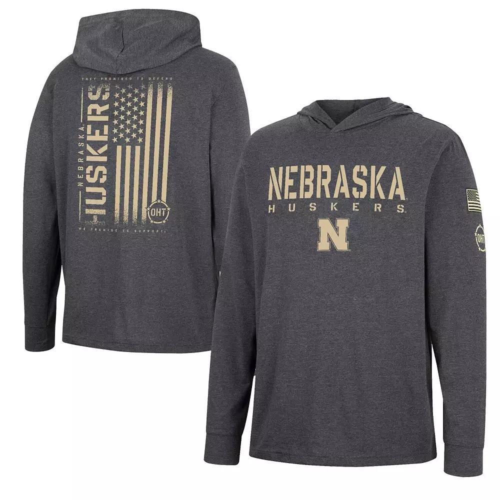 Men's Colosseum Heather Black Florida Gators Team OHT Military Appreciation Long Sleeve Hoodie T-Shirt, Size: Large, Charco Product Image