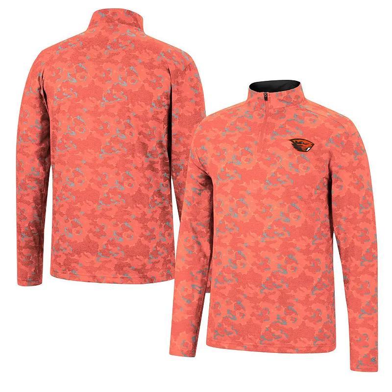 Men's Colosseum Orange Oregon State Beavers Tivo Quarter-Zip Jacket, Size: XL Product Image