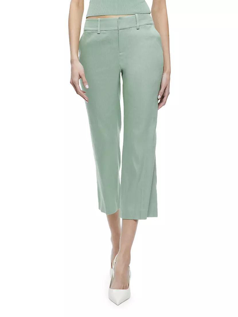 Janis Linen-Blend Crop Pants Product Image